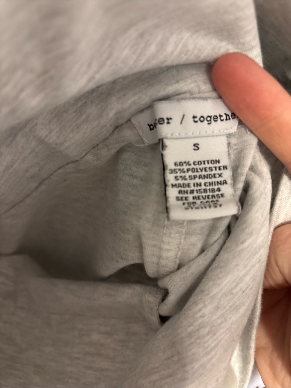 Light Gray women’s fold over yoga pants - Picture 2 of 2